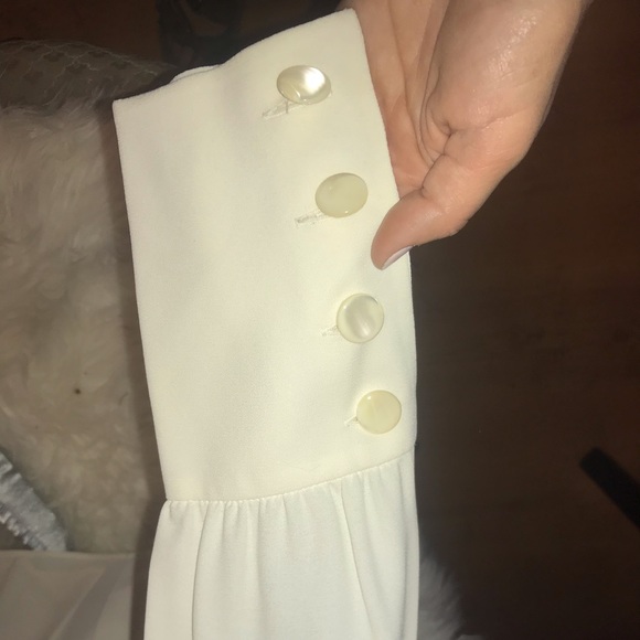 YSL white flowy blouse w/button up sleeves! - Picture 7 of 9